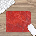 Red Marble Print Mouse Pad
