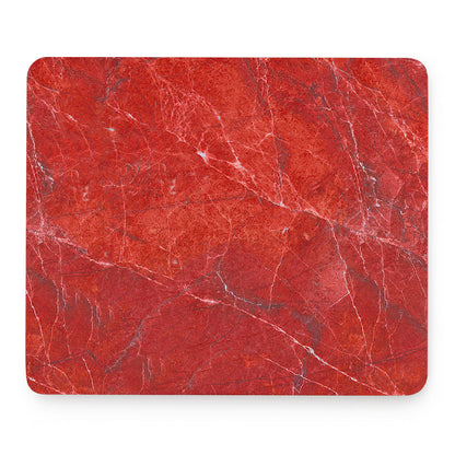 Red Marble Print Mouse Pad