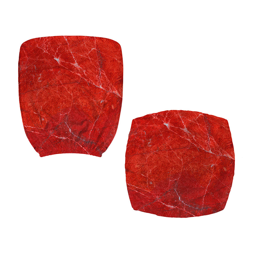 Red Marble Print Office Chair Cover