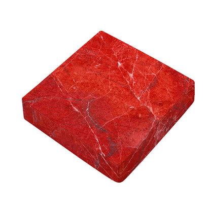Red Marble Print Outdoor Seat Cushion Cover