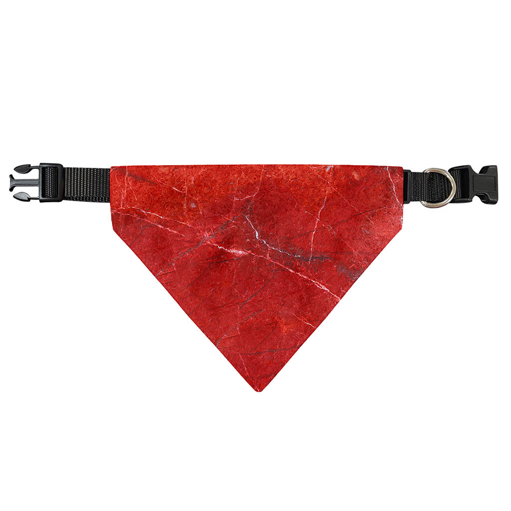 Red Marble Print Over The Collar Dog Bandana