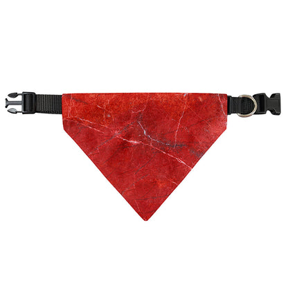 Red Marble Print Over The Collar Dog Bandana