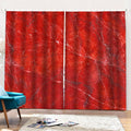 Red Marble Print Pencil Pleat Curtains