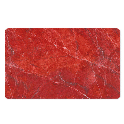 Red Marble Print Polyester Doormat