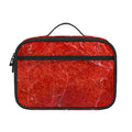 Red Marble Print Portable Lunch Bag