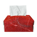 Red Marble Print Rectangle Tissue Box Cover