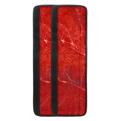 Red Marble Print Refrigerator Handle Covers