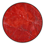 Red Marble Print Round Floor Mat