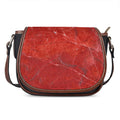 Red Marble Print Saddle Bag