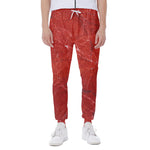 Red Marble Print Scuba Joggers