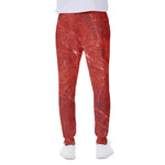 Red Marble Print Scuba Joggers