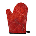 Red Marble Print Single Oven Mitt