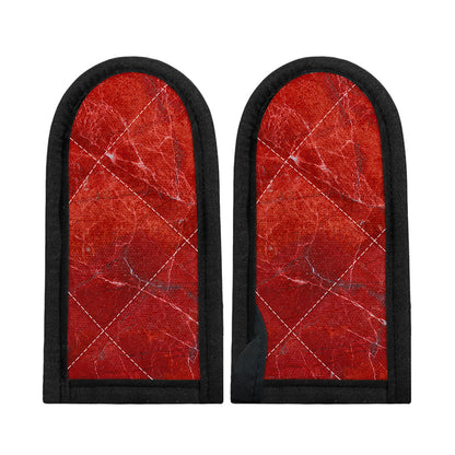 Red Marble Print Skillet Handle Cover