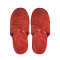 Red Marble Print Slippers