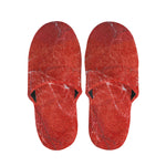 Red Marble Print Slippers