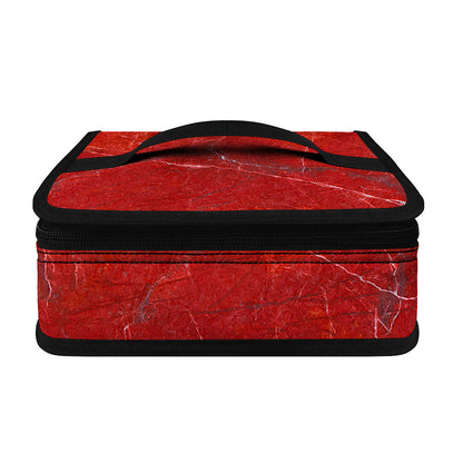Red Marble Print Small Lunch Bag