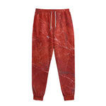 Red Marble Print Sweatpants