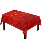 Red Marble Print Tablecloth