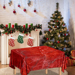 Red Marble Print Tablecloth