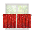 Red Marble Print Tier Curtains