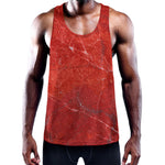 Red Marble Print Training Tank Top