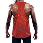 Red Marble Print Training Tank Top