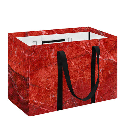 Red Marble Print Utility Tote Bag