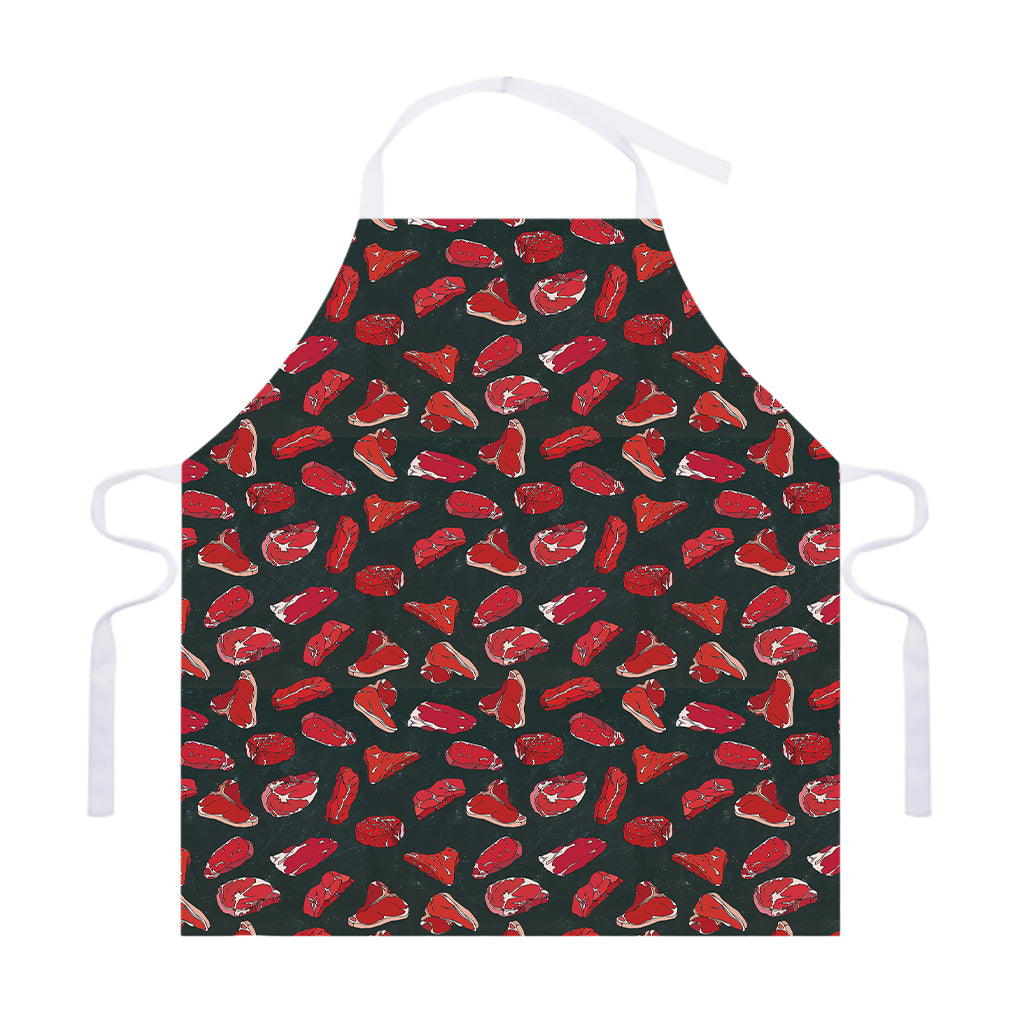 Red Meat Pattern Print Adjustable Apron