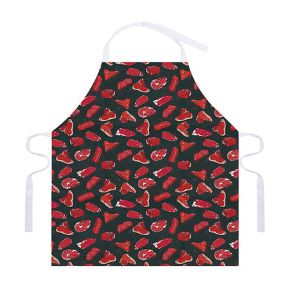 Red Meat Pattern Print Adjustable Apron