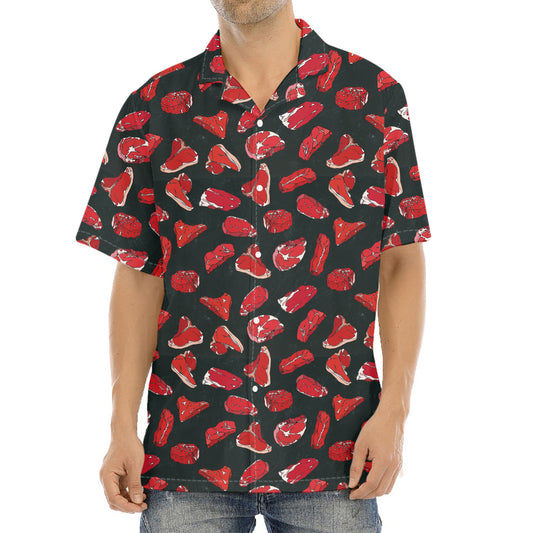 Red Meat Pattern Print Aloha Shirt