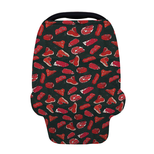 Red Meat Pattern Print Baby Seat Cover