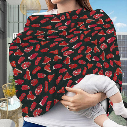 Red Meat Pattern Print Baby Seat Cover