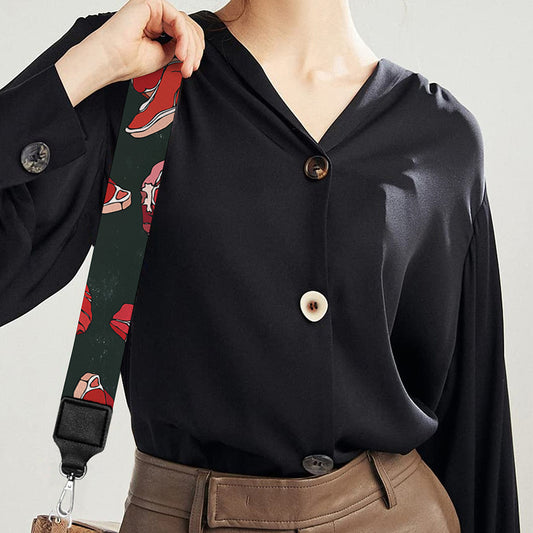 Red Meat Pattern Print Bag Strap