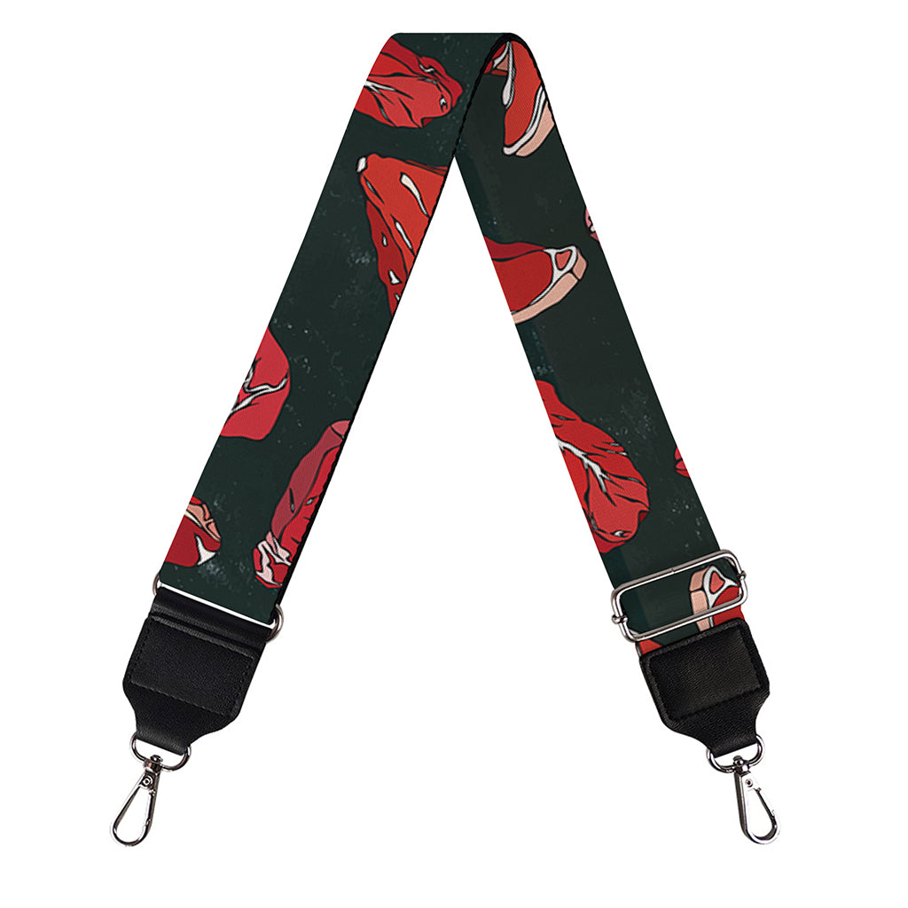 Red Meat Pattern Print Bag Strap