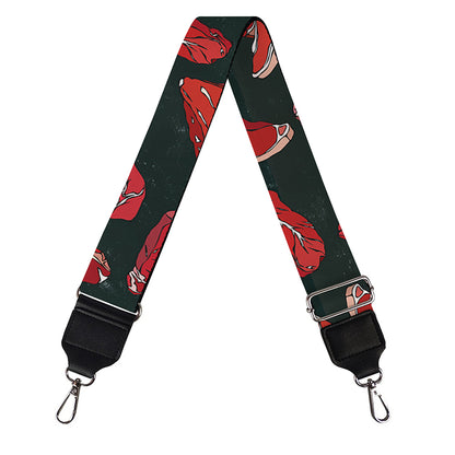 Red Meat Pattern Print Bag Strap