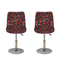 Red Meat Pattern Print Bar Stool Covers