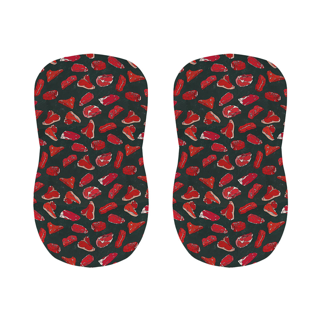 Red Meat Pattern Print Bar Stool Covers