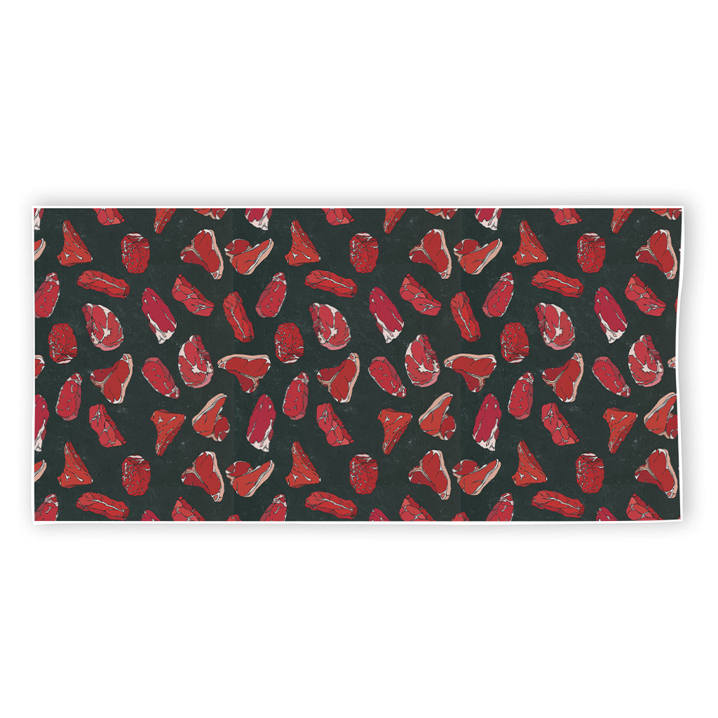 Red Meat Pattern Print Beach Towel