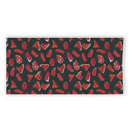 Red Meat Pattern Print Beach Towel