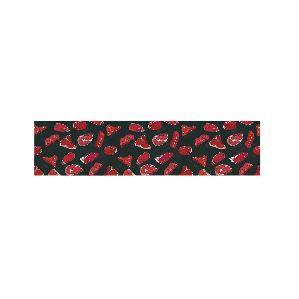 Red Meat Pattern Print Bed Runner