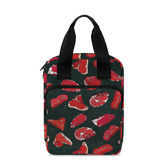 Red Meat Pattern Print Bible Tote Bag
