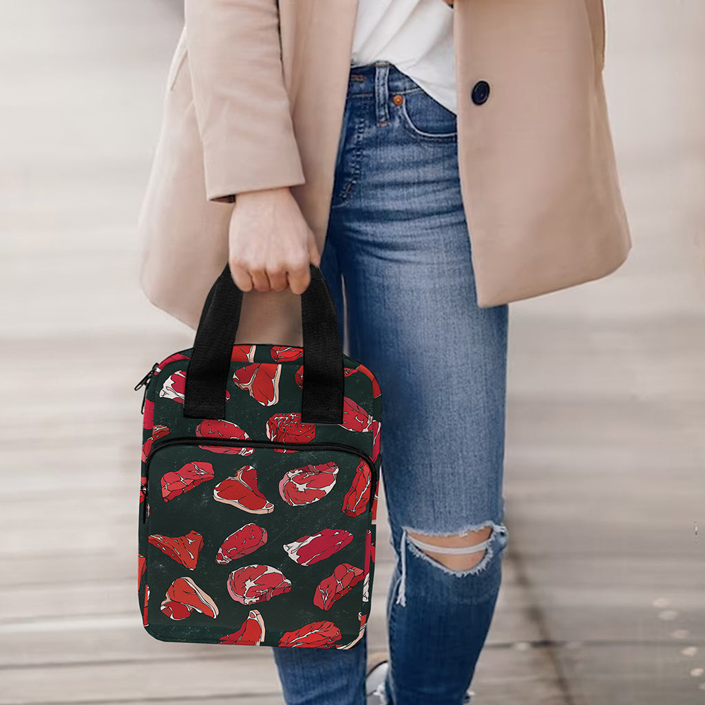 Red Meat Pattern Print Bible Tote Bag
