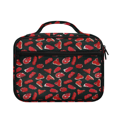 Red Meat Pattern Print Briefcase Bible Bag