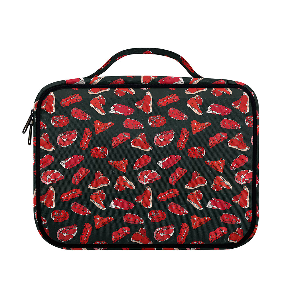 Red Meat Pattern Print Briefcase Bible Bag