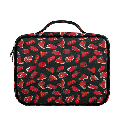 Red Meat Pattern Print Briefcase Bible Bag