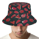 Red Meat Pattern Print Bucket Hat