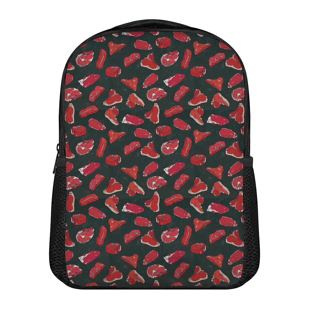 Red Meat Pattern Print Casual Backpack