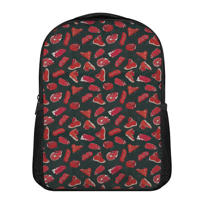 Red Meat Pattern Print Casual Backpack