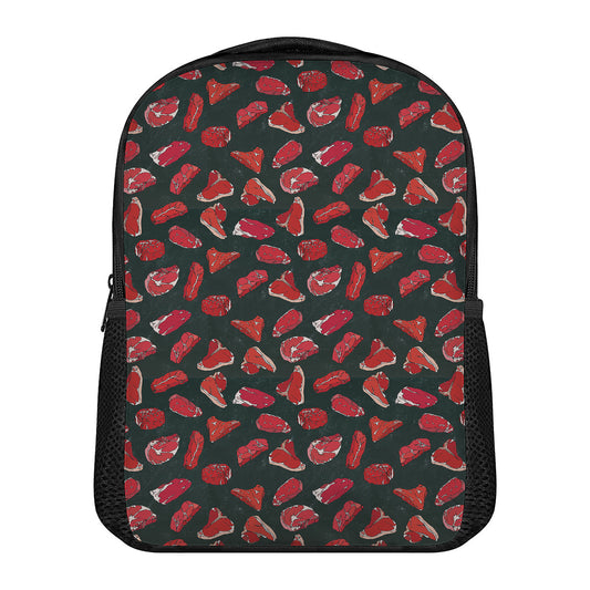 Red Meat Pattern Print Casual Backpack