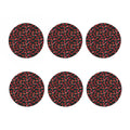Red Meat Pattern Print Coaster Set